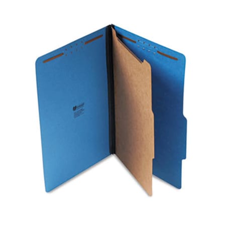 Coolcrafts Pressboard Classification Folders; Legal; Four-Section; Cobalt Blue; 10-Box CO883728
